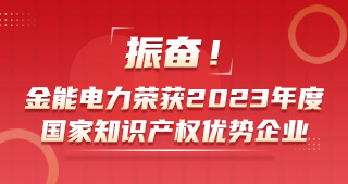 振奮！金能電力榮獲2023年度國家知識產(chǎn)權(quán)優(yōu)勢企業(yè)